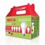 Промо-набор EUROLAMP LED Лампа ЕКО A60 8W E27 3000K  акция "6в1"