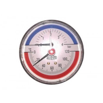 Термоманометр осевой Arthermo 80 0-4 бар, 0-120°C