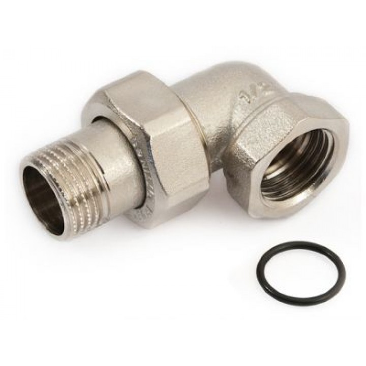 Сгон американка угловая НИКЕЛЬ M/F W/OR 1" RAD