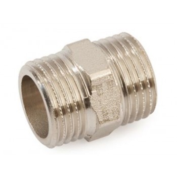 Ниппель двойной ХРОМ 1/2"