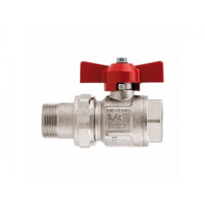 Кран кульовий повнопрохідний з американкою IDEAL 3/4" ЗВ