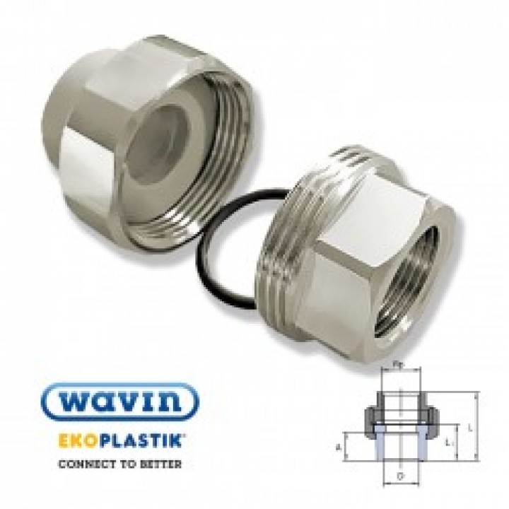 Переход с резьбовым соединением ВР Ekoplastik 20х1/2"